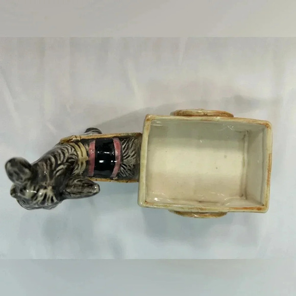 Vintage Ceramic Donkey Pulling Cart Planter Made  in Occupied Japan - Picture 8 of 14